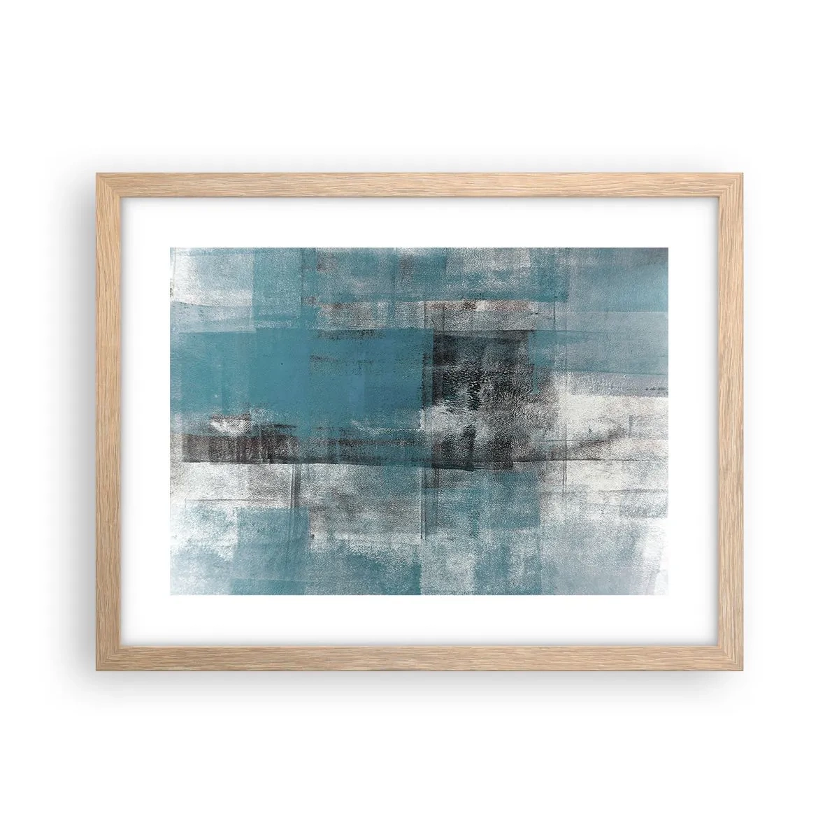 Poster în ramă de stejar deschis - Apă și aer - 40x30 cm