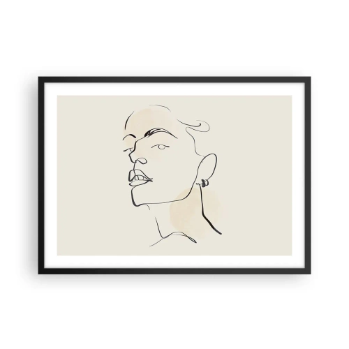 Poster în ramă neagră - O privire mândră - 70x50 cm