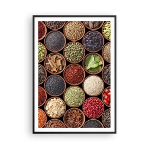 Poster în ramă neagră - Toate gusturile lumii - 70x100 cm
