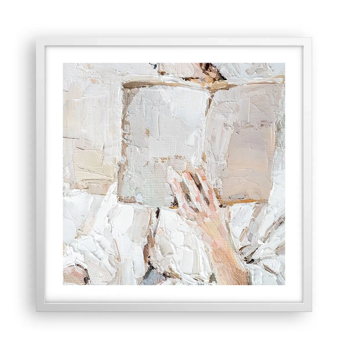 Poster în ramă albă - Într-o altă lume - 50x50 cm