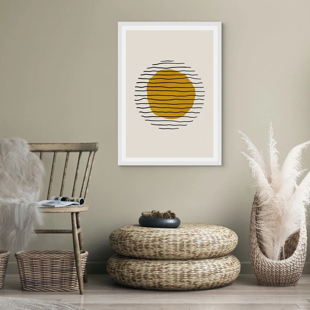 Poster în ramă albă - Abstracție tremurândă de căldură - 70x100 cm