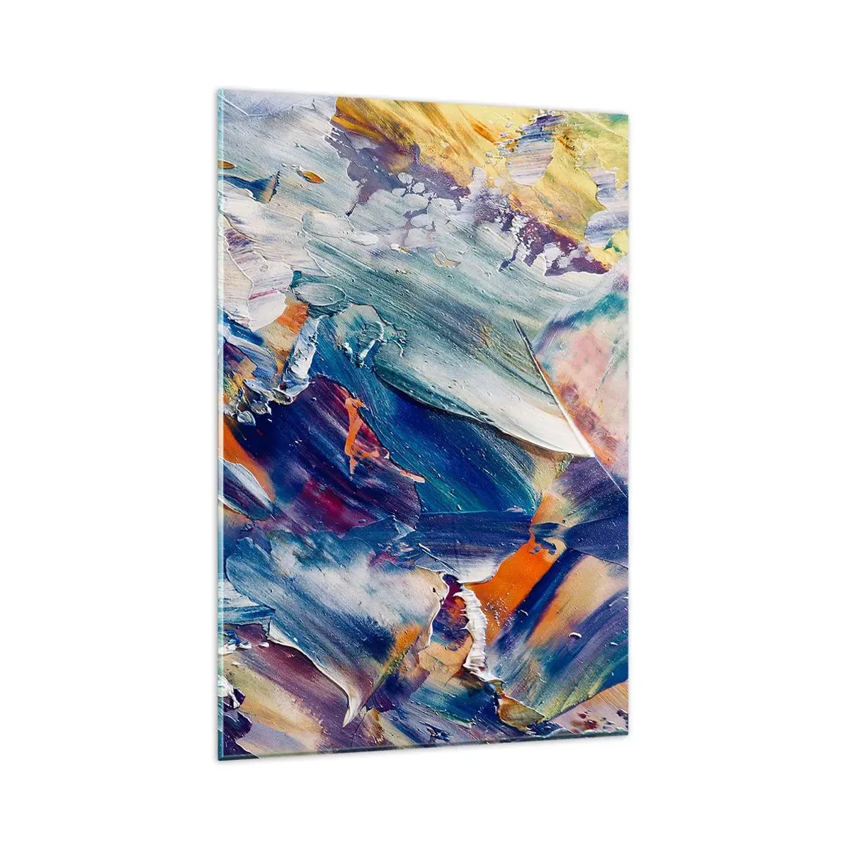 Tablou pe sticlă - Confuzie de culori - 80x120 cm