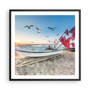 Poster în ramă neagră - O odihnă binemeritată - 60x60 cm