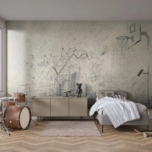 Tapet Standard Eco - Minunata mea viață de oraș - Graffiti, Bucată, Grafică - 350x256 cm