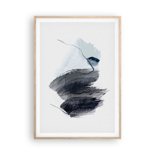 Poster în ramă de stejar deschis - Intensitate și mișcare - 70x100 cm