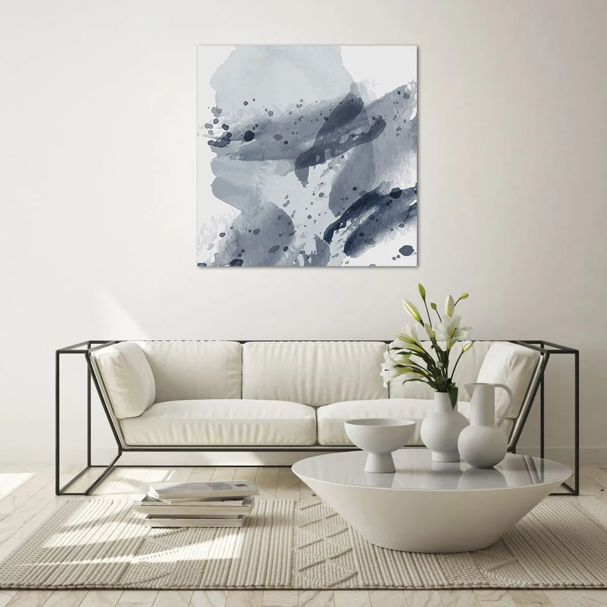 Tablou pe sticlă - Un studiu al naturii de apă - 40x40 cm