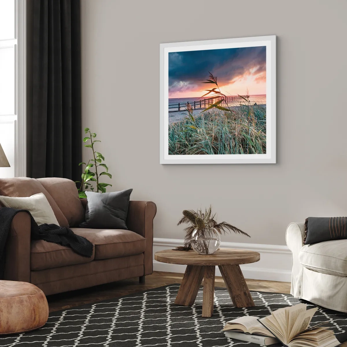 Poster în ramă albă - Nu trece cu vântul - 40x40 cm