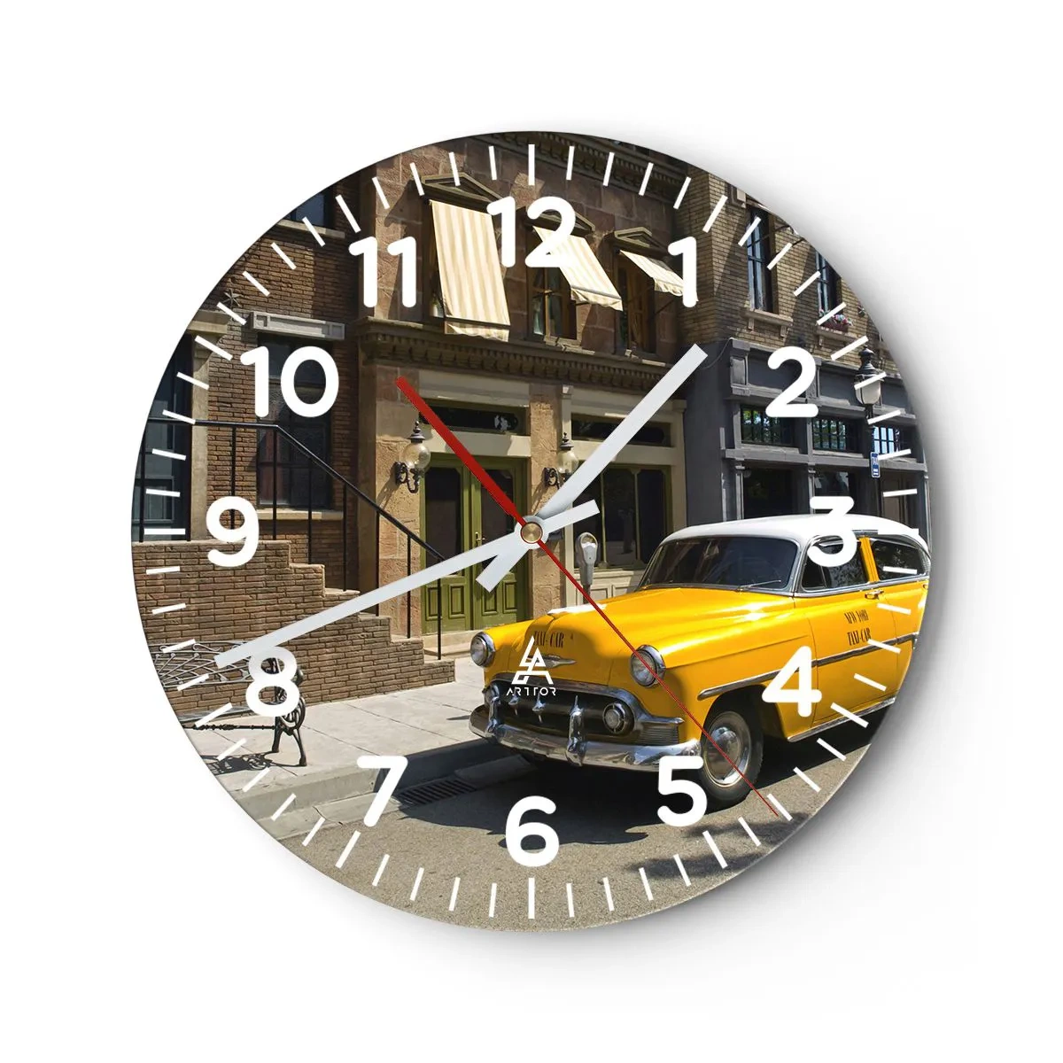 Ceas de perete - Ceas pe sticlă - A fost odată ca niciodată în America - 40x40 cm