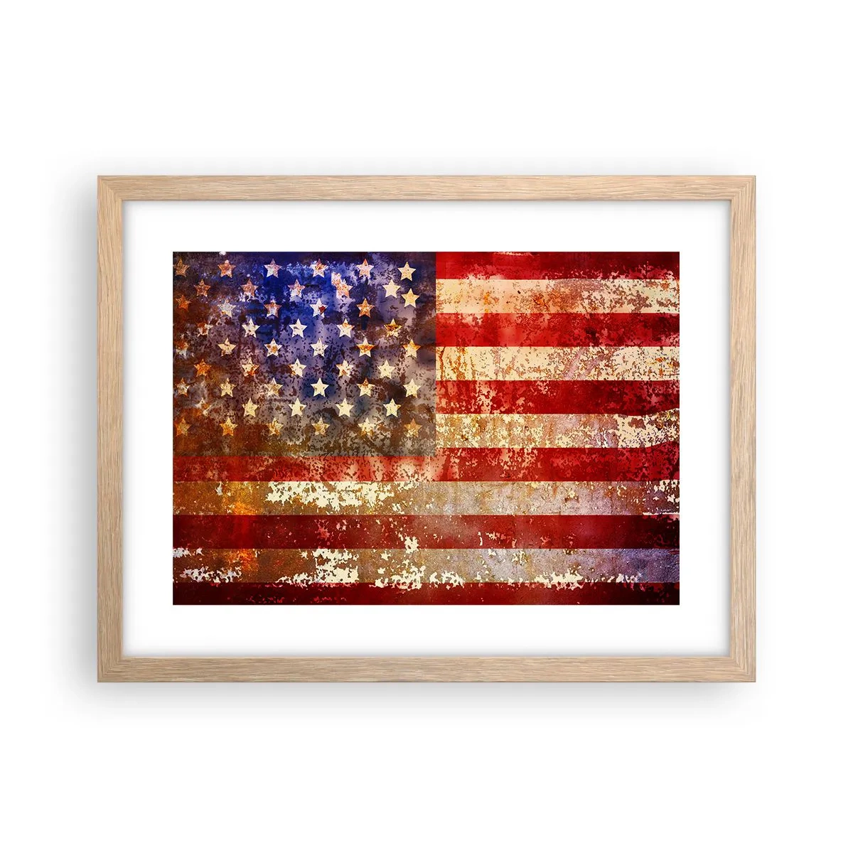 Poster în ramă de stejar deschis - Gloria nu trece - 40x30 cm