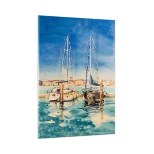 Tablou pe sticlă - Laguna însorită - 50x70 cm