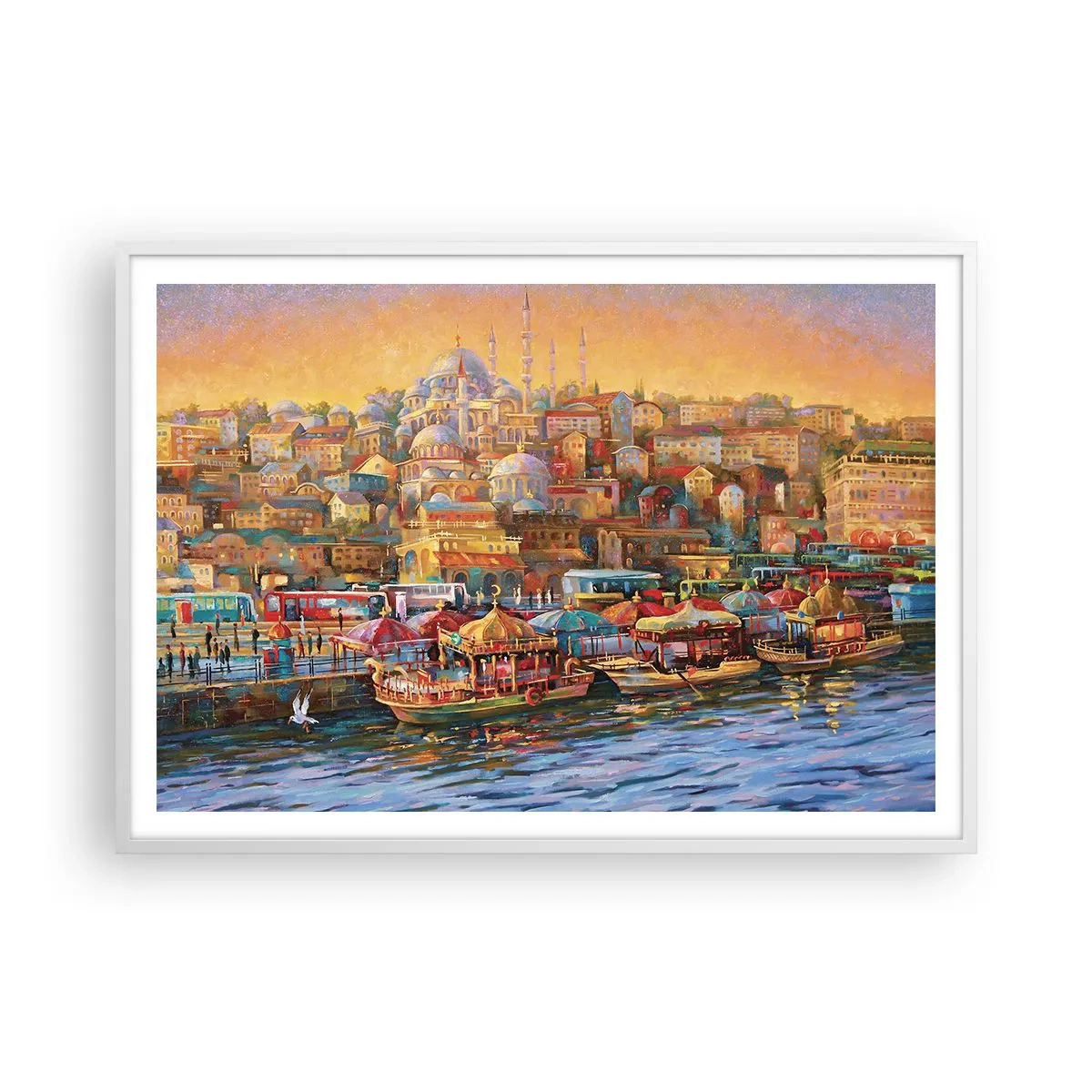 Poster în ramă albă - O poveste din Istanbul - 100x70 cm