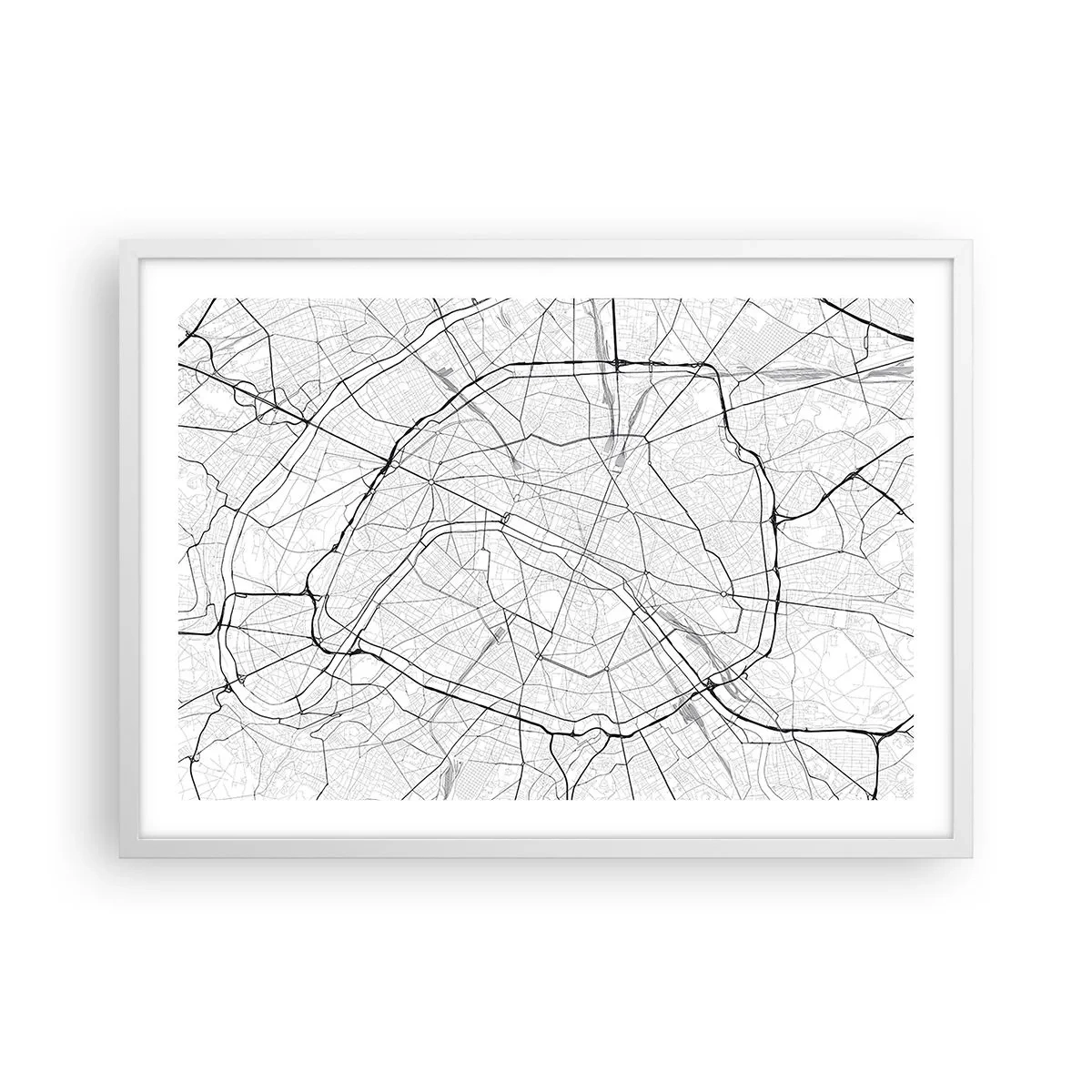 Poster în ramă albă - Floarea Parisului - 70x50 cm