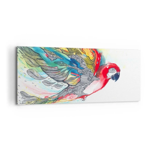 Tablou pe pânză - Trăiește în culori - 100x40 cm