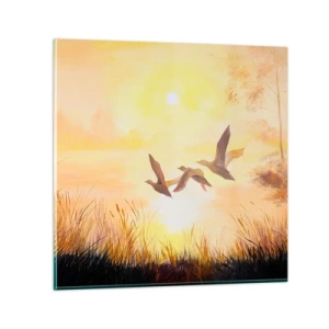 Tablou pe sticlă - Începutul unei lungi călătorii - 70x70 cm