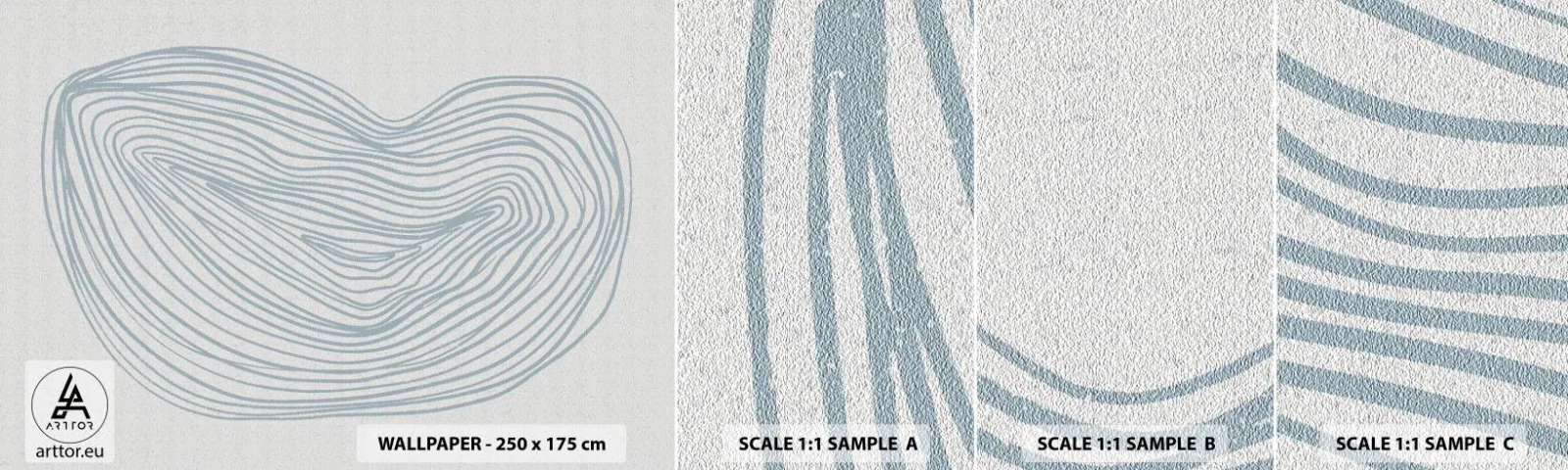 Mostră de Tapet Standard Eco - Zâmbet de picături - Minimalism, Boho, Bucată - 100x30 cm