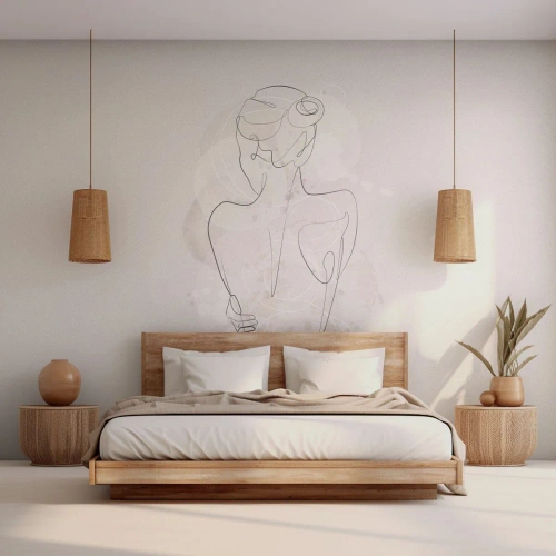 Tapet Premium Canvas - Ca un instrument sensibil - Femeie, Corp, Grafică - 200x140 cm