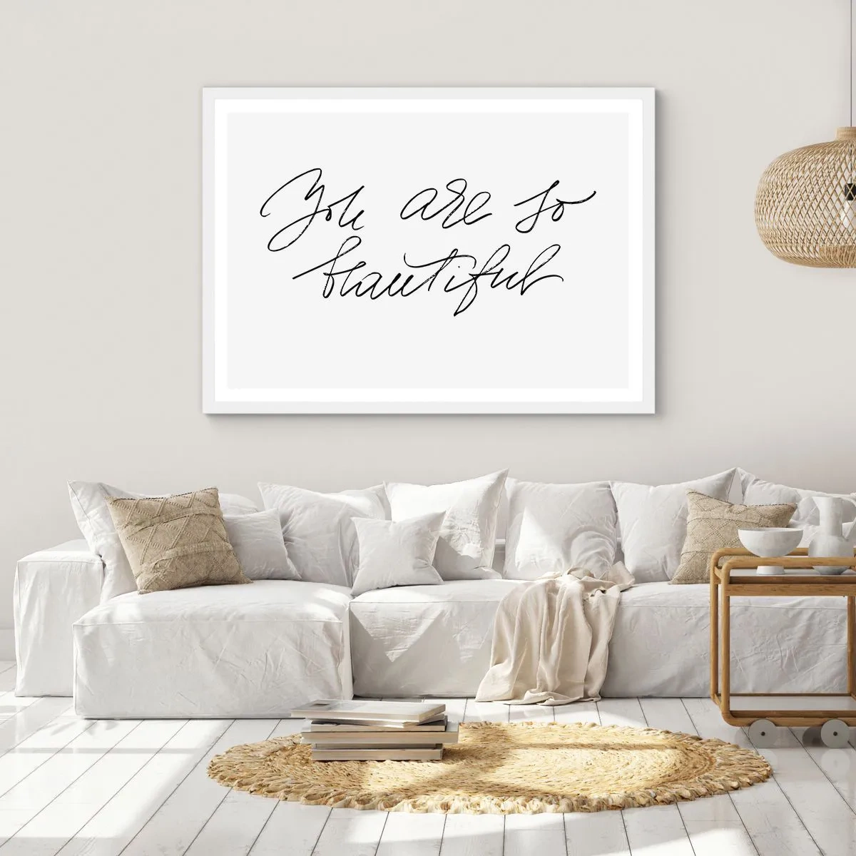 Poster în ramă albă - Serios, crede-mă... - 70x50 cm