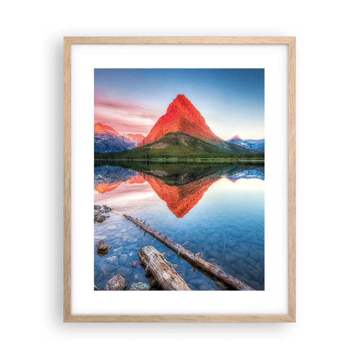 Poster în ramă de stejar deschis - Căldură și frig - 40x50 cm