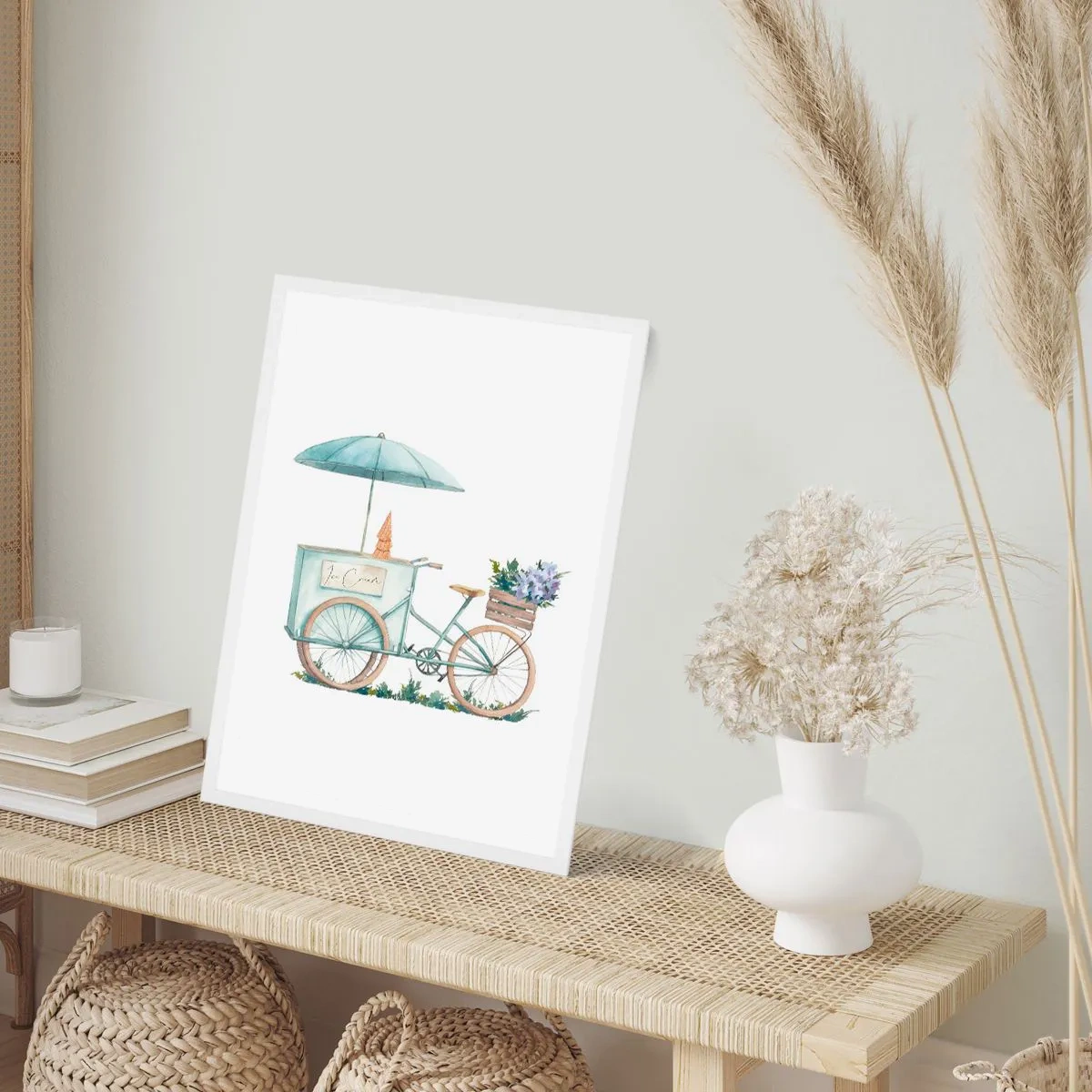 Poster în ramă albă - O dulce amintire de vară - 30x40 cm