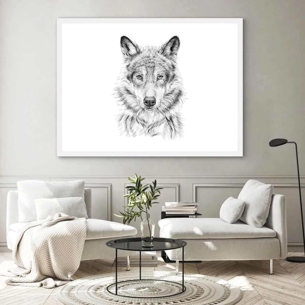 Poster în ramă albă - Un lider înnăscut - 50x40 cm