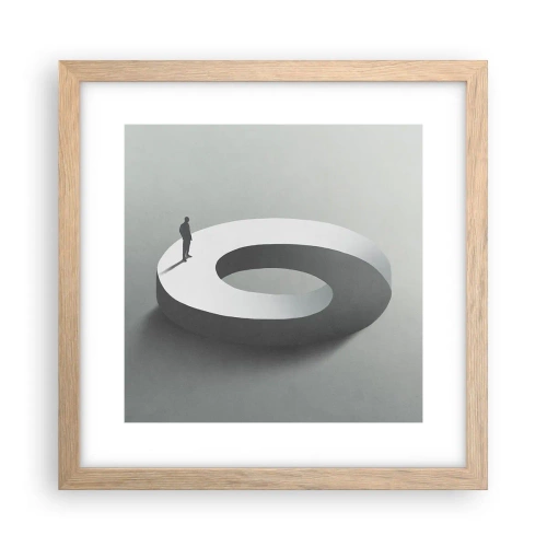 Poster în ramă de stejar deschis - Înțelegi ceva? - 30x30 cm