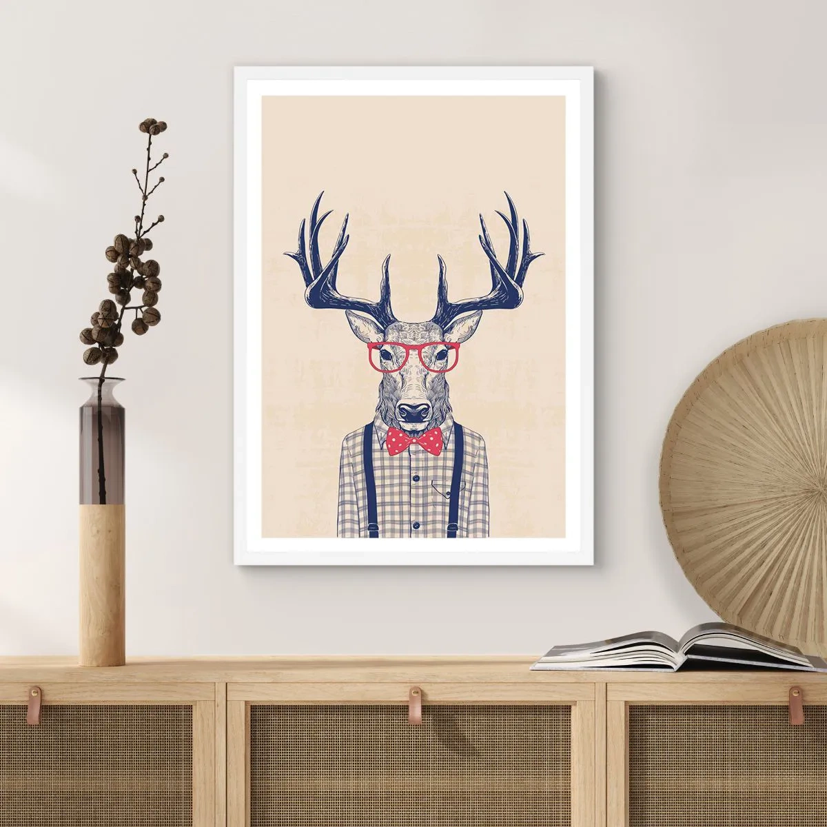 Poster în ramă albă - O extravaganță jucăușă - 70x100 cm