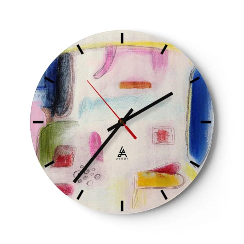 Ceas de perete - Ceas pe sticlă - Mai mult convexă decât concavă sau plată - 40x40 cm