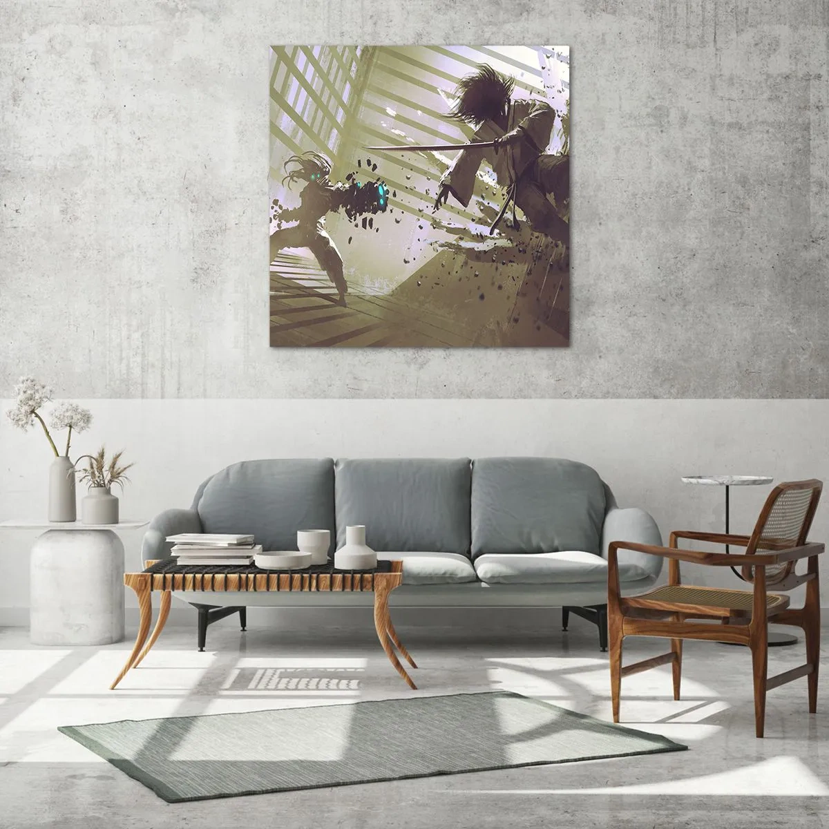 Tablou pe sticlă - Și tu poți fi samurai - 50x50 cm