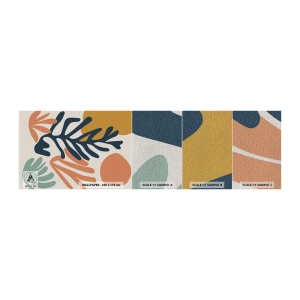 Mostră tapet Premium Canvas - Mări de corali - Boho, Minimalist, Frunze - 100x30 cm