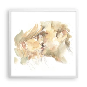 Poster în ramă albă - Jumătatea găsită? - 60x60 cm