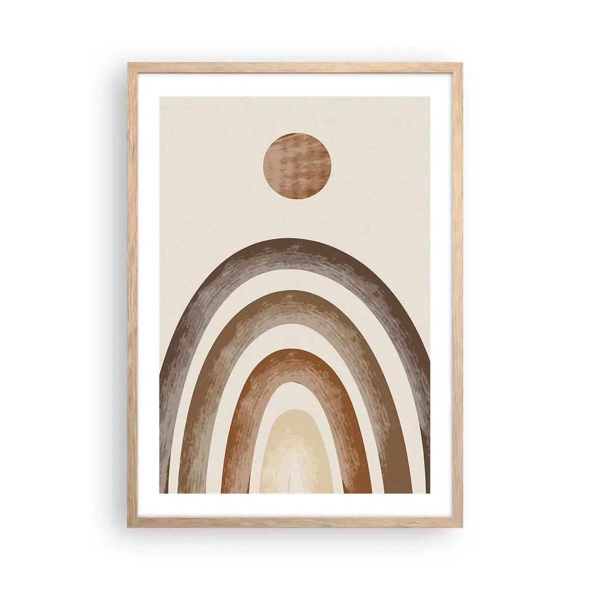 Poster în ramă de stejar deschis - Într-o galaxie îndepărtată - 50x70 cm