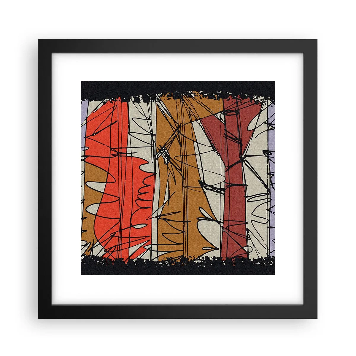 Poster în ramă neagră - Compoziție spontană - 30x30 cm