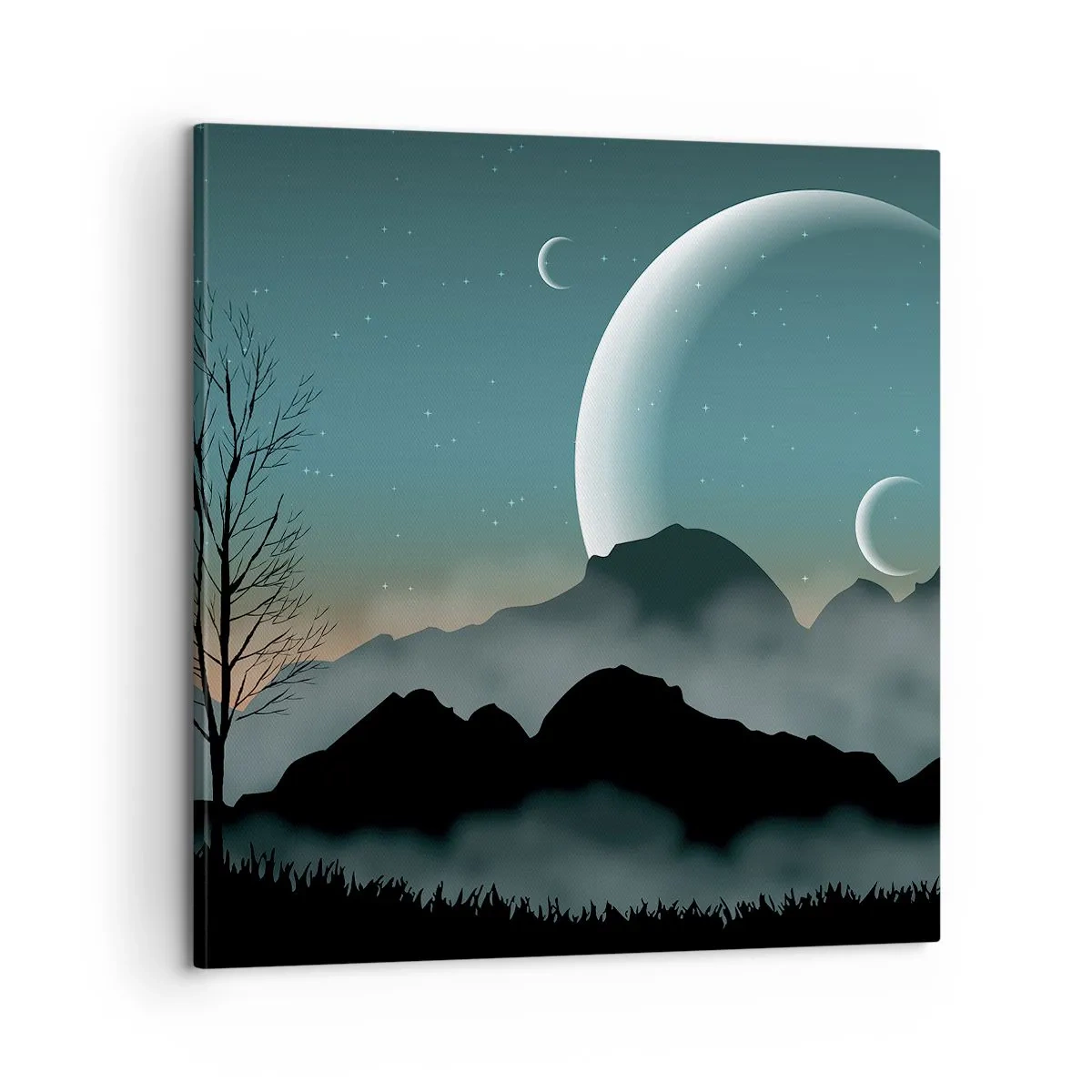 Tablou pe pânză - Carnavalul unei nopți înstelate - 60x60 cm