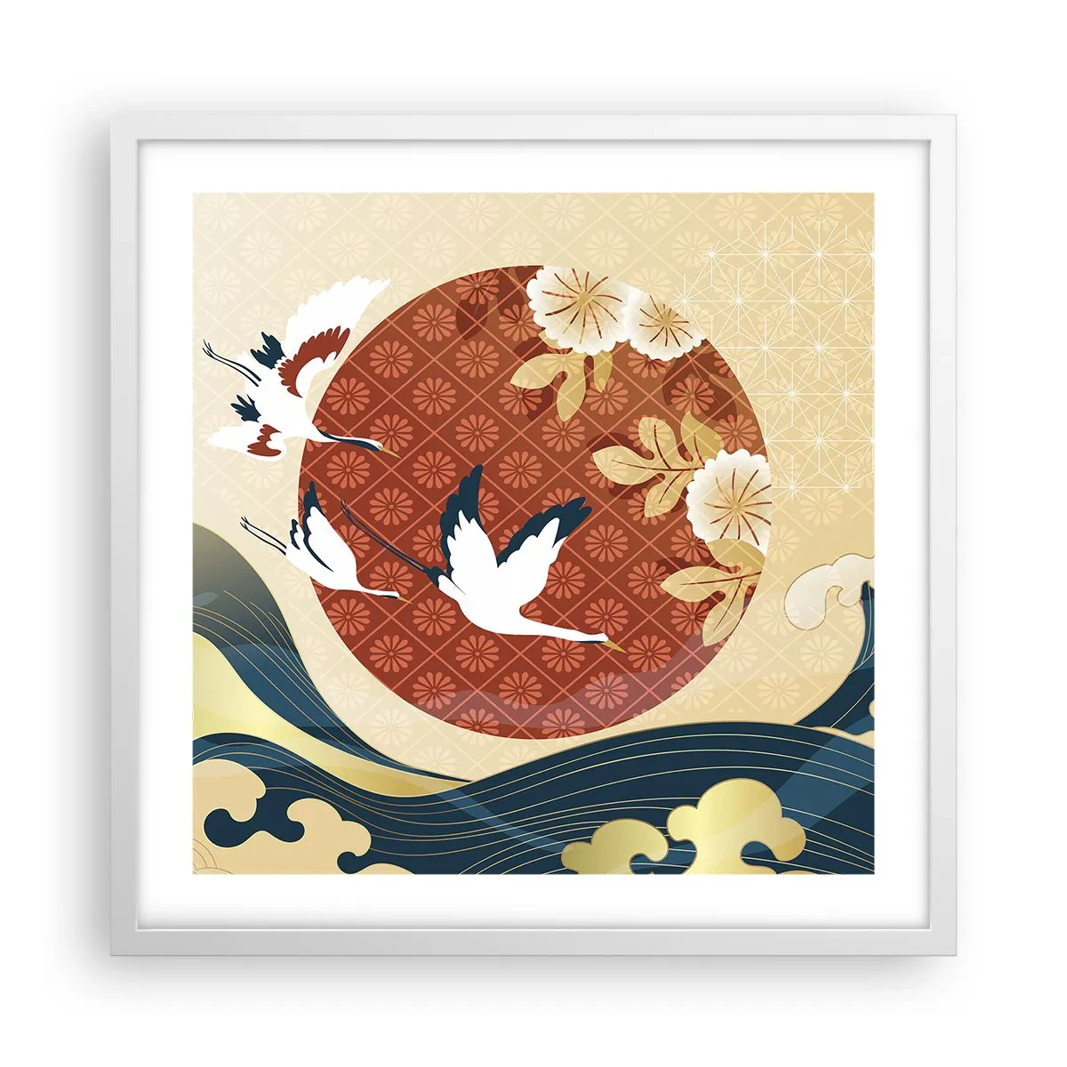 Poster în ramă albă - O fabulă japoneză - 50x50 cm