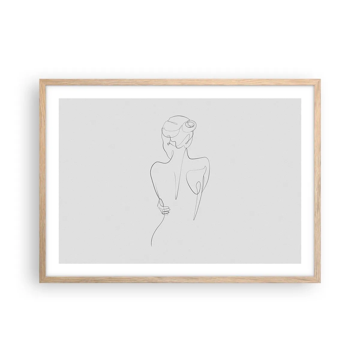 Poster în ramă de stejar deschis - Muzica corpului - 70x50 cm