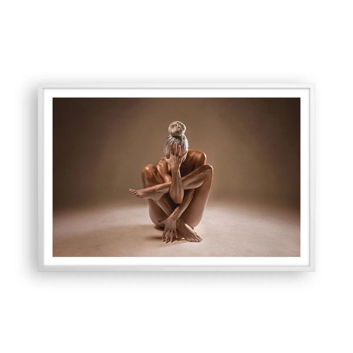 Poster în ramă albă - Unitatea trupului și a spiritului - 91x61 cm