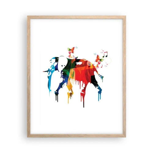 Poster în ramă de stejar deschis - Toată lumea poate dansa - 40x50 cm