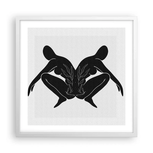 Poster în ramă albă - Suflet comun - 50x50 cm