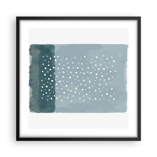 Poster în ramă neagră - Crescute pe albastru - 50x50 cm