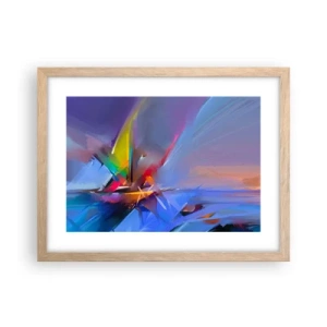 Poster în ramă de stejar deschis - Iute ca o pasăre - 40x30 cm