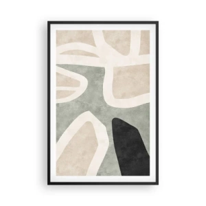 Poster în ramă neagră - Compoziție cu motiv negru - 61x91 cm