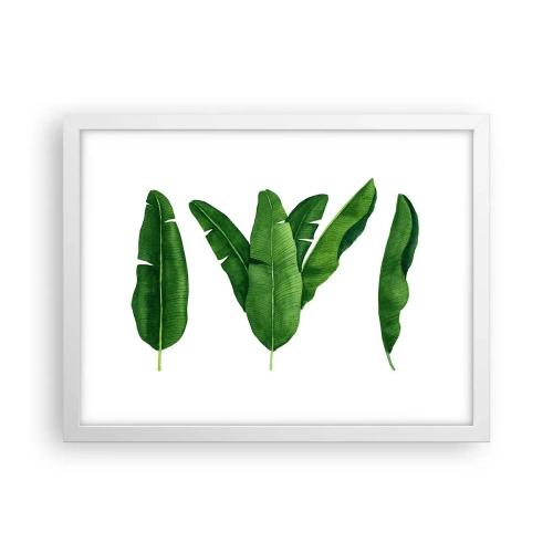 Poster în ramă albă - Simetrie verde - 40x30 cm