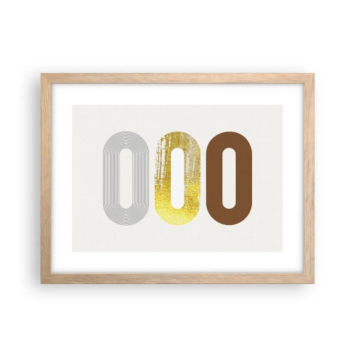 Poster în ramă de stejar deschis - Ooo! - 40x30 cm