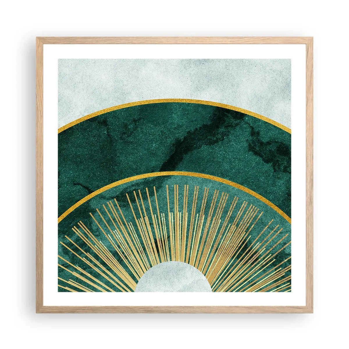 Poster în ramă de stejar deschis - Un alt sistem solar - 60x60 cm