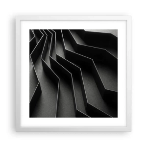 Poster în ramă albă - Ordinea spațială - 40x40 cm