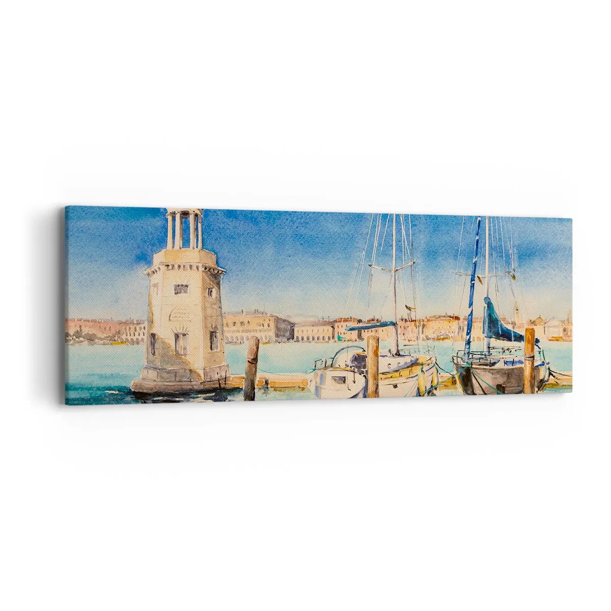 Tablou pe pânză - Laguna însorită - 90x30 cm
