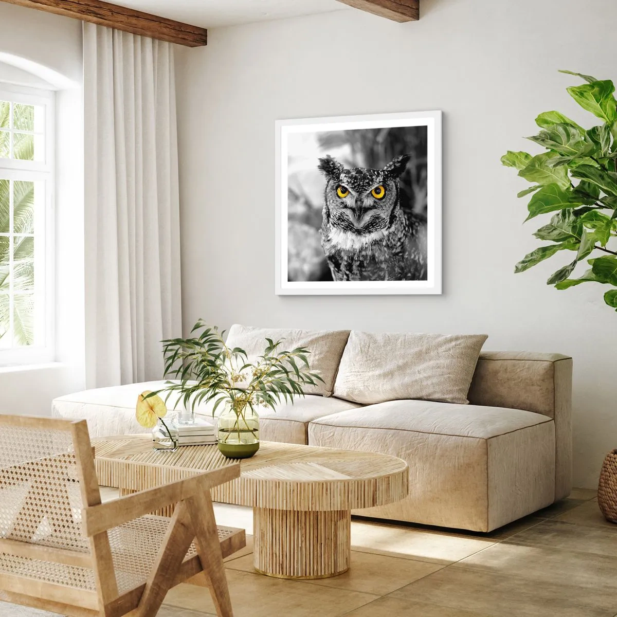 Poster în ramă albă - Nimic nu poate fi ascuns - 50x50 cm