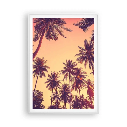 Poster în ramă albă - Variație tropicală - 70x100 cm