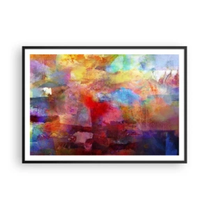 Poster în ramă neagră - O privire în interiorul curcubeului - 100x70 cm