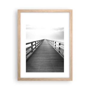 Poster în ramă de stejar deschis - Departe, departe... - 30x40 cm